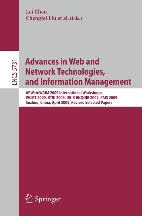 Produktbild: Advances in Web and Network Technologies and Information Management