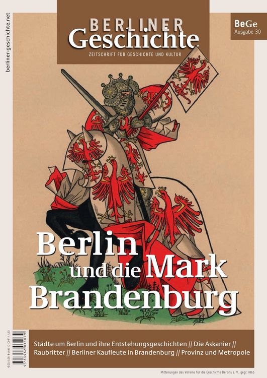 Produktbild: Berliner Geschichte - Zeitschrift f&uuml;r Geschichte und Kultur
