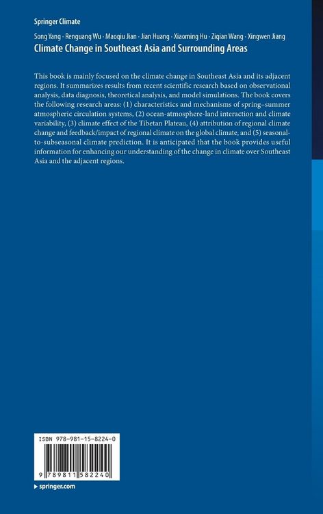 Produktbild: Climate Change in Southeast Asia and Surrounding Areas