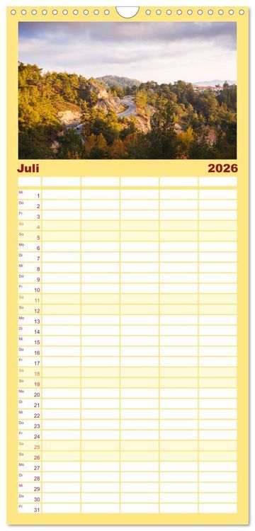 Produktbild: Familienplaner 2026 - Zypern - Eine bezaubernde Reise. mit 5 Spalten (Wandkalender, 21 x 45 cm) CALVENDO