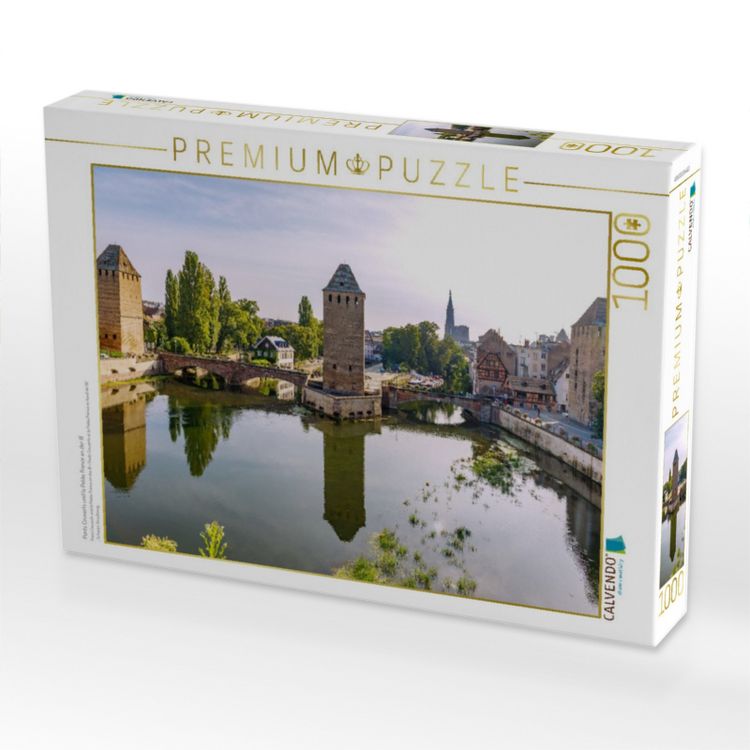 Produktbild: CALVENDO Puzzle Ponts Couverts und la Petite France an der Ill | 1000 Teile Lege-Gr&ouml;&szlig;e 64x48cm Foto-Puzzle f&uuml;r gl&uuml;ckliche Stunden
