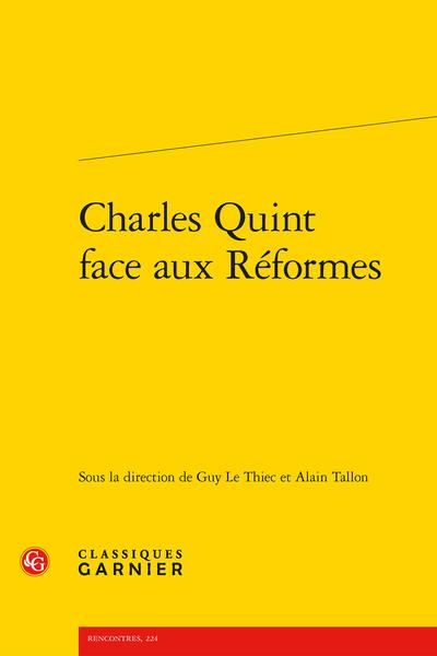 Produktbild: Charles Quint face aux R&eacute;formes