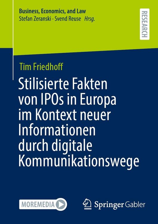 Produktbild: Stilisierte Fakten von IPOs in Europa im Kontext neuer Informationen durch digitale Kommunikationswege