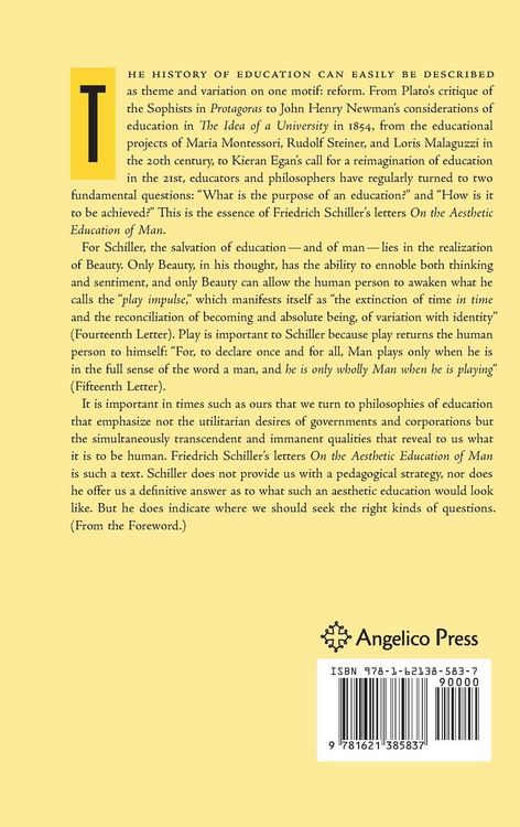 Produktbild: On the Aesthetic Education of Man