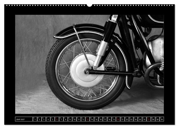 Produktbild: BMW R69S in schwarzweiss (Wandkalender 2027 DIN A2 quer), CALVENDO Monatskalender