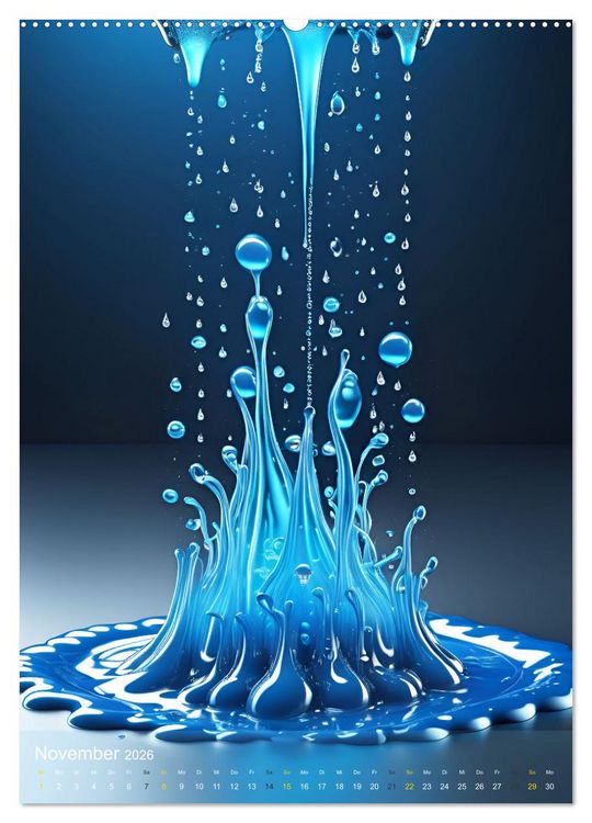 Produktbild: Splish! Splash! DROP ART (Wandkalender 2026 DIN A2 hoch), CALVENDO Monatskalender