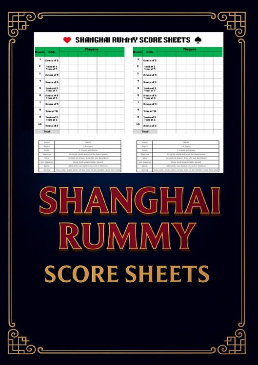 Produktbild: Shanghai Rummy Score sheets &amp; Rules