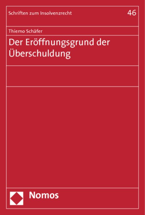 Produktbild: Der Er&ouml;ffnungsgrund der &Uuml;berschuldung
