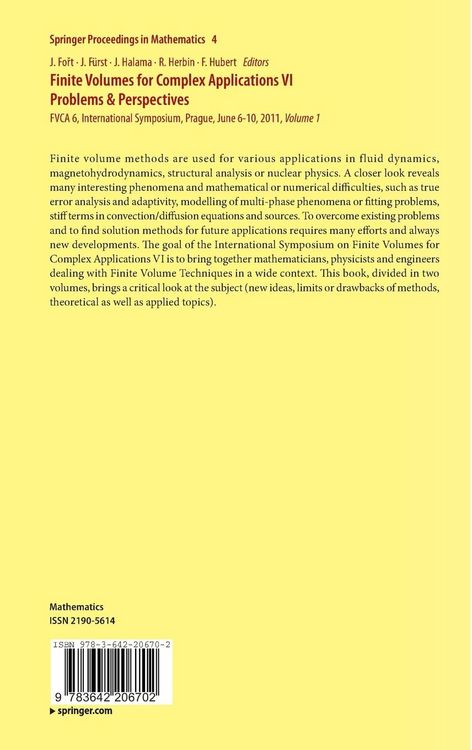 Produktbild: Finite Volumes for Complex Applications VI Problems & Perspectives