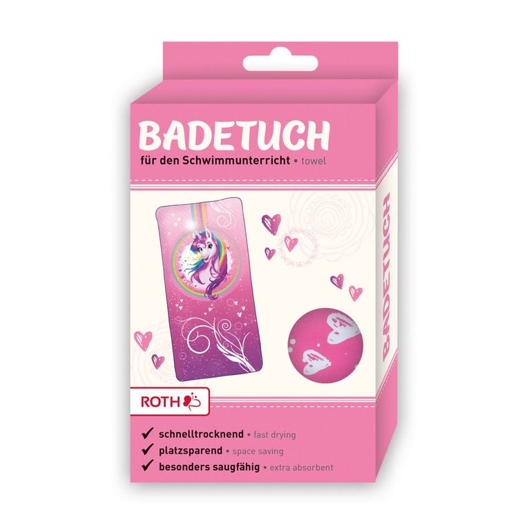 Produktbild: Roth Badetuch Einhornportait 60x120cm