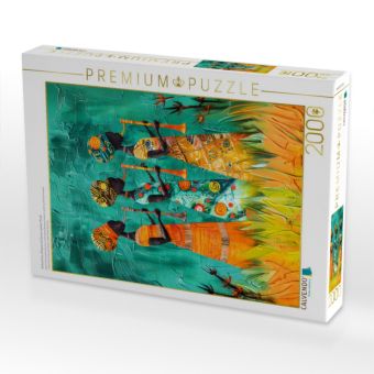 Produktbild: CALVENDO Puzzle Farbenfrohe afrikanische Damen spielen Musik | 2000 Teile Lege-Gr&ouml;&szlig;e 90x67cm Foto-Puzzle f&uuml;r gl&uuml;ckliche Stunden
