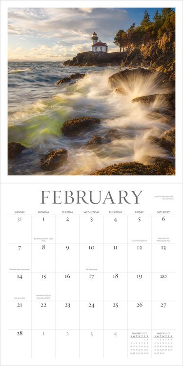 Produktbild: Washington Evergreen Wall Calendar 2027
