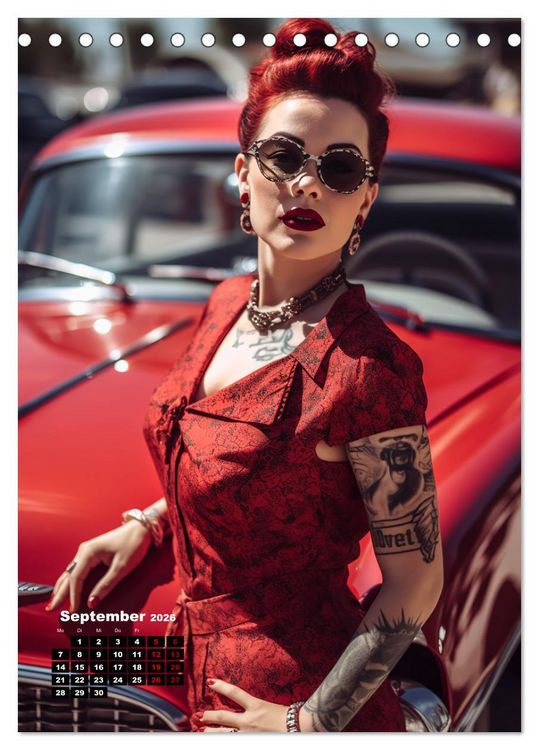 Produktbild: Rockabilly (Tischkalender 2026 DIN A5 hoch), CALVENDO Monatskalender