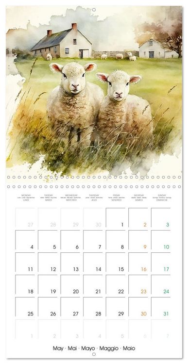 Produktbild: Regard sur la ferme (Calendrier mural carr&eacute; 2026 30x30 cm) Calendrier double avec une page pour vos prises de notes