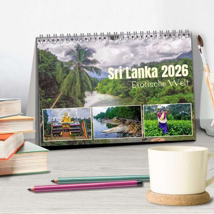 Produktbild: Sri Lanka 2026 &ndash; Exotische Welt (Tischkalender 2026 DIN A5 quer), CALVENDO Monatskalender