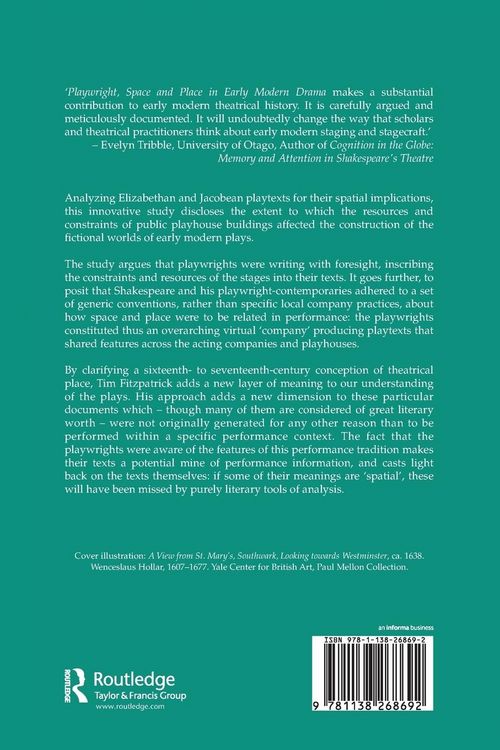 Produktbild: Playwright, Space and Place in Early Modern Performance