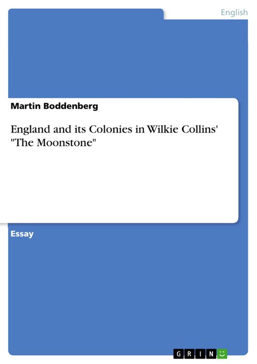 Produktbild: England and its Colonies in Wilkie Collins' "The Moonstone"