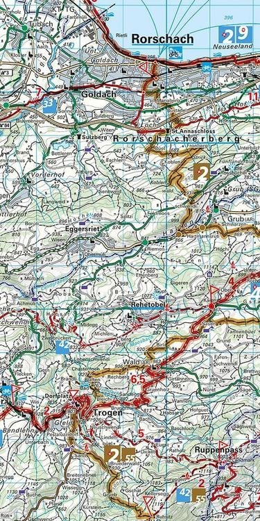 Produktbild: Radwanderkarte St. Gallen - Appenzell - Toggenburg mit Ortsindex (7)