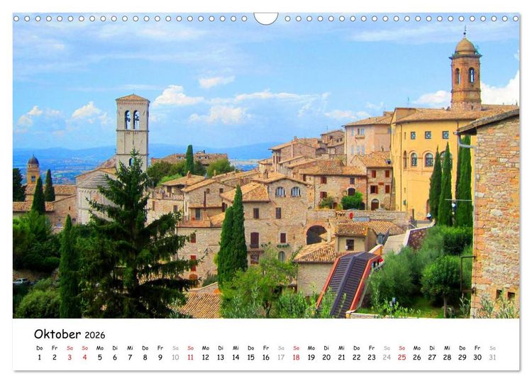 Produktbild: Franziskusweg - Camino di Assisi (Wandkalender 2026 DIN A3 quer), CALVENDO Monatskalender