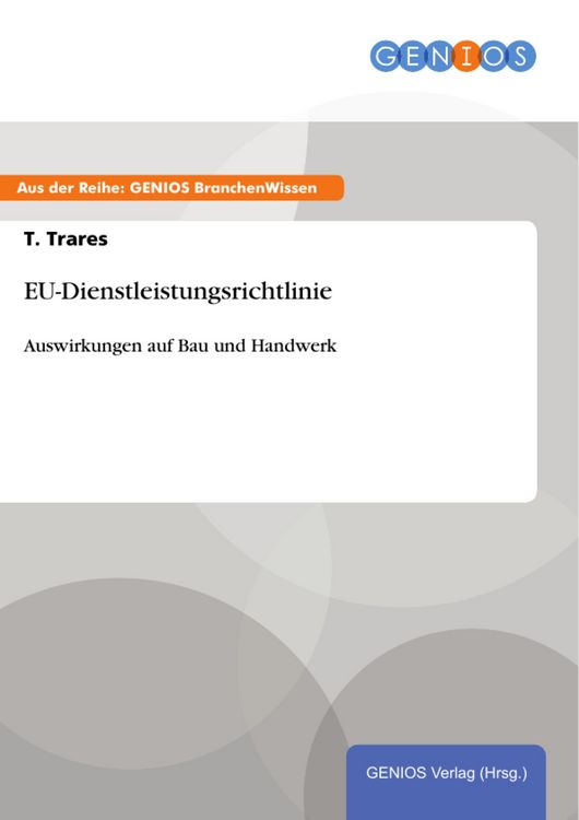 Produktbild: EU-Dienstleistungsrichtlinie