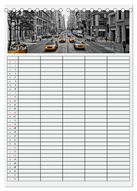 Produktbild: NEW YORK CITY Teamplaner (Tischkalender 2026 DIN A5 hoch), CALVENDO Monatskalender