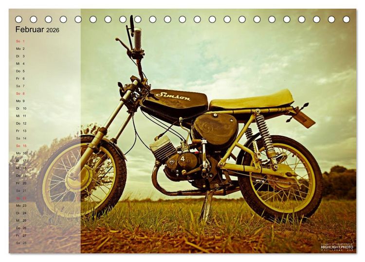 Produktbild: Simson S51 (Tischkalender 2026 DIN A5 quer), CALVENDO Monatskalender