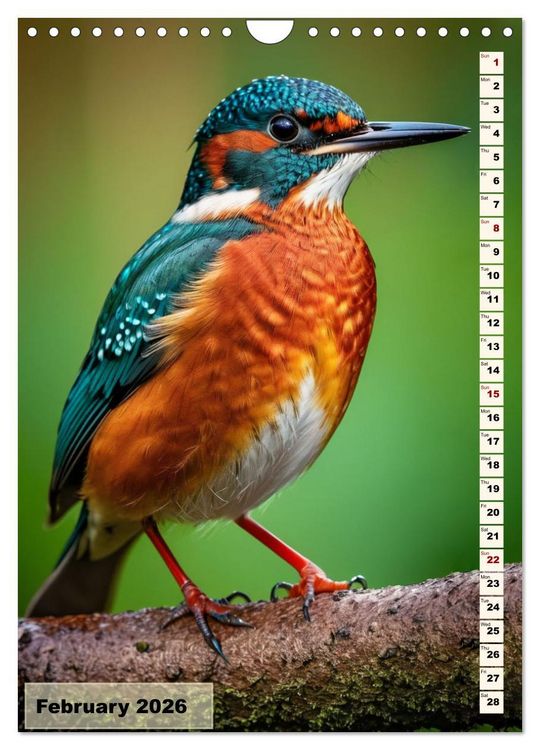 Produktbild: Colourful birds (Wall Calendar 2026 DIN A4 portrait), CALVENDO 12 Month Wall Calendar