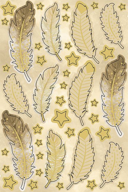 Produktbild: URSUS Geschenkboxen-Set "Federn", creme/gold