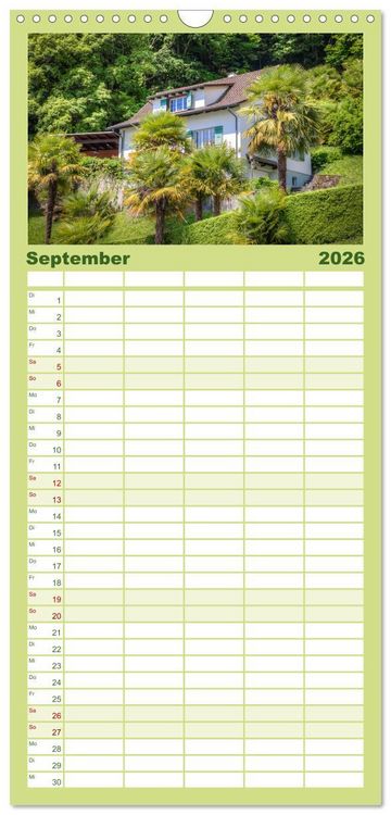 Produktbild: Familienplaner 2026 - Vierwaldst&auml;ttersee mit 5 Spalten (Wandkalender, 21 x 45 cm) CALVENDO