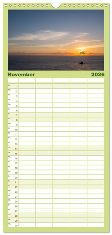 Produktbild: Familienplaner 2026 - Camino 2026 mit 5 Spalten (Wandkalender, 21 x 45 cm) CALVENDO