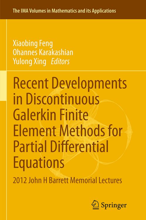 Produktbild: Recent Developments in Discontinuous Galerkin Finite Element Methods for Partial Differential Equations