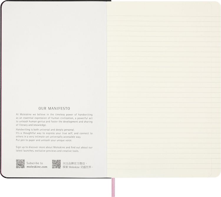 Produktbild: Moleskine X Blackpink Notizbuch L/A5, liniert, fester Einband, Schwarz