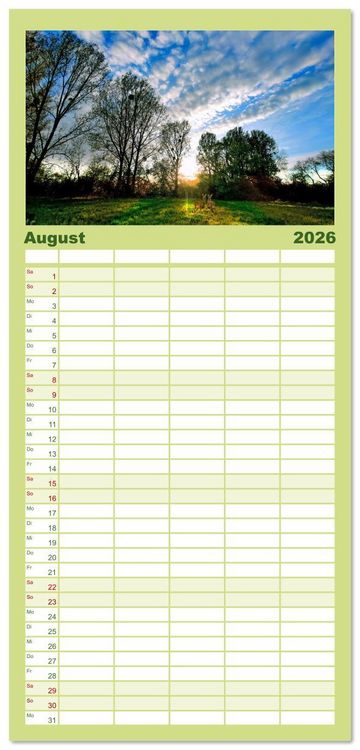 Produktbild: Familienplaner 2026 - Dreieich Natur Pur mit 5 Spalten (Wandkalender, 21 x 45 cm) CALVENDO