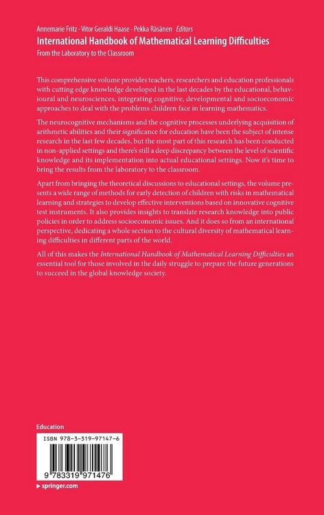 Produktbild: International Handbook of Mathematical Learning Difficulties