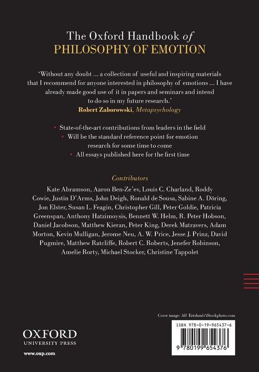 Produktbild: The Oxford Handbook Of Philosophy Of Emotion