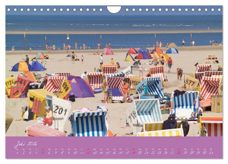 Produktbild: Strandk&ouml;rbe &ndash; bunte Vielfalt an der Nordsee (Wandkalender 2026 DIN A4 quer), CALVENDO Monatskalender