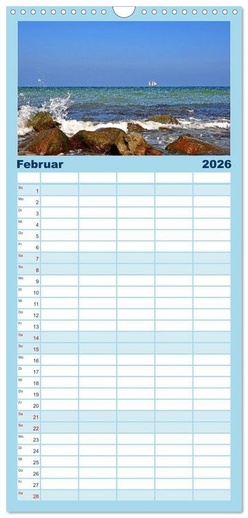 Produktbild: Familienplaner 2026 - MEER - Mehr! mit 5 Spalten (Wandkalender, 21 x 45 cm) CALVENDO