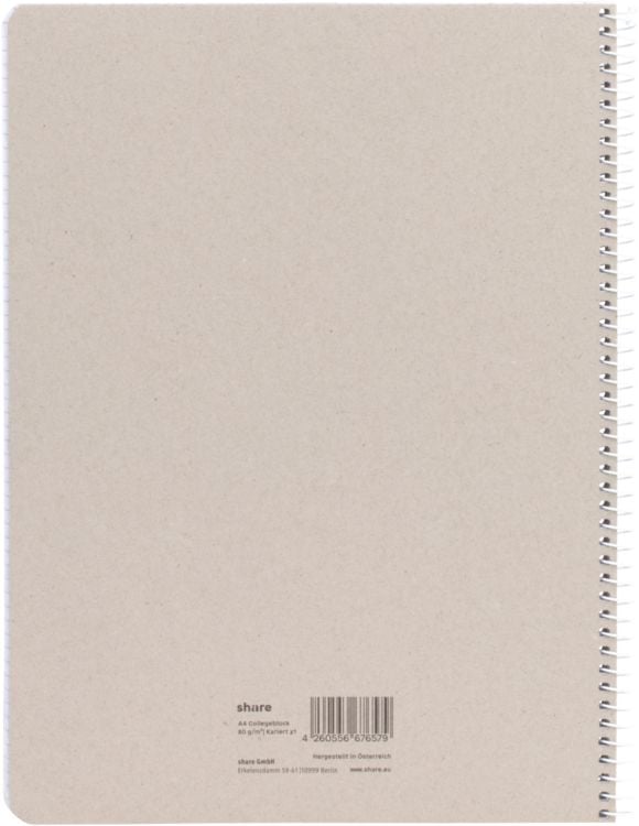Produktbild: share Collegeblock A4 kariert 80 Blatt