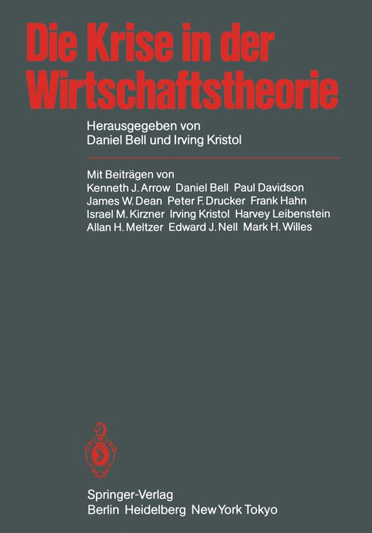 Produktbild: Die Krise in der Wirtschaftstheorie