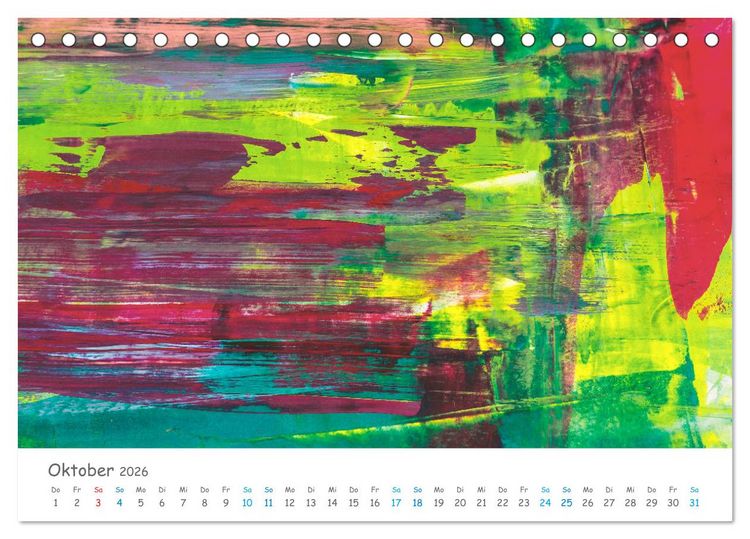 Produktbild: Colorpop - Joyful, abstract. multicolored (Tischkalender 2026 DIN A5 quer), CALVENDO Monatskalender