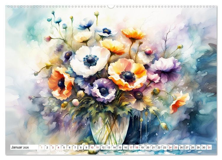 Produktbild: Blumenbuketts (Wandkalender 2026 DIN A2 quer), CALVENDO Monatskalender