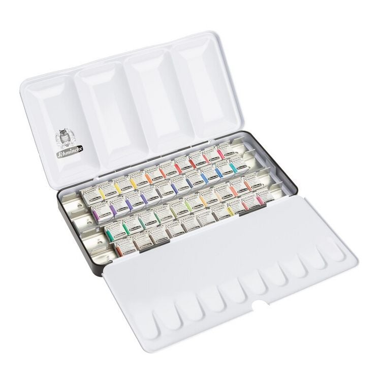 Produktbild: Schmincke AKADEMIE Aquarell Metallkasten, 40 x 1/2 N&auml;pfchen
