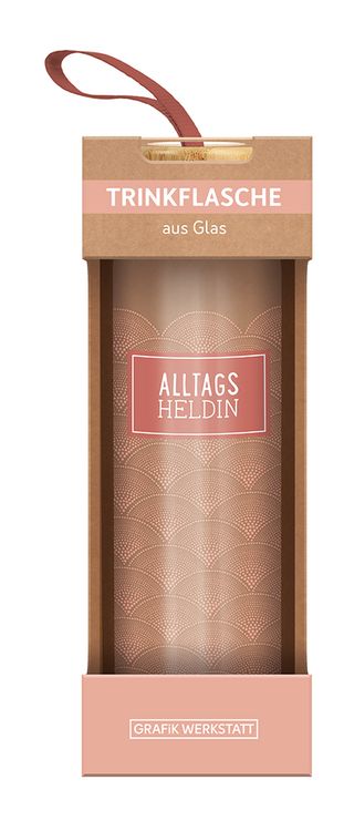 Produktbild: Glas-Trinkflasche Alltagsheldin