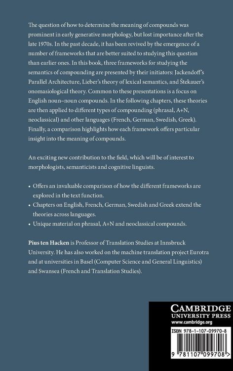Produktbild: The Semantics of Compounding