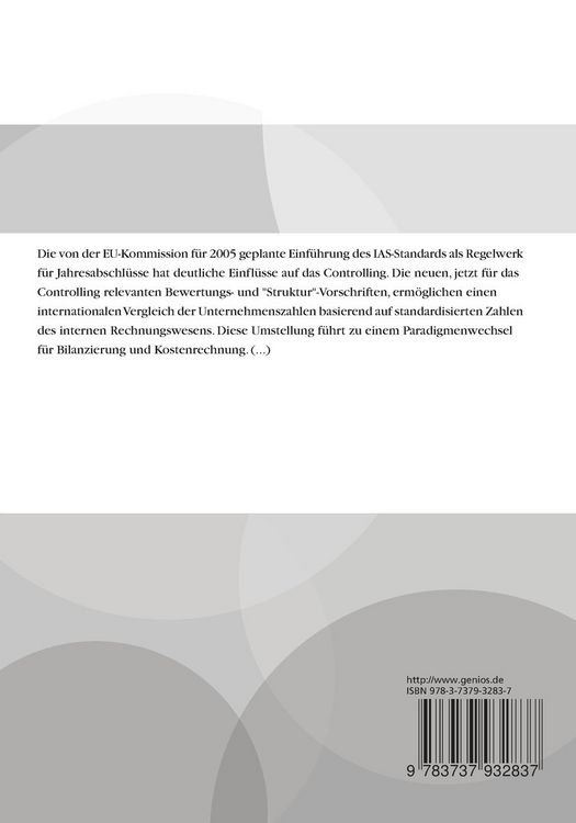 Produktbild: Anforderungen der IAS-Umstellung 2005 an das Controlling