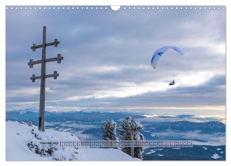 Produktbild: Paragliding - lautloses Schweben (Wandkalender 2026 DIN A3 quer), CALVENDO Monatskalender