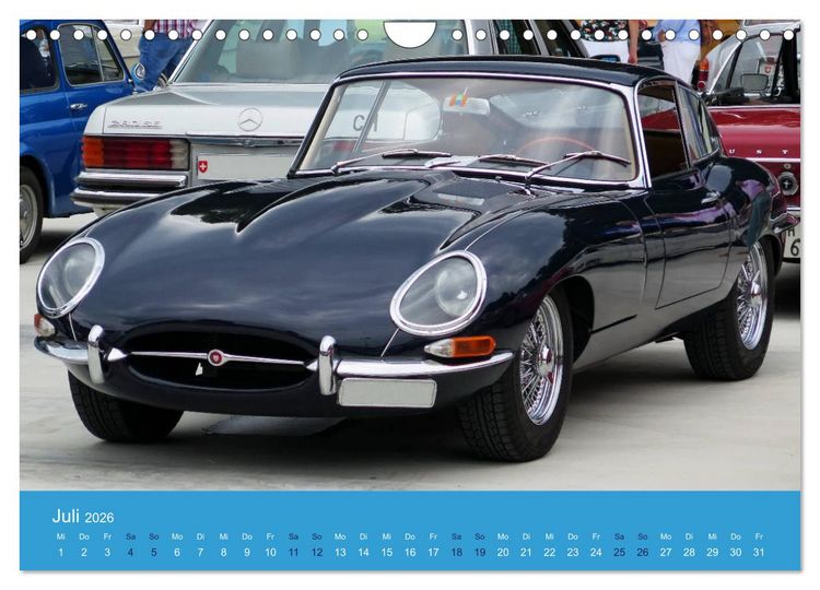 Produktbild: Jaguar E-Type Memorial (Wandkalender 2026 DIN A4 quer), CALVENDO Monatskalender