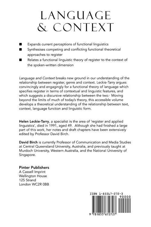 Produktbild: Language and Context