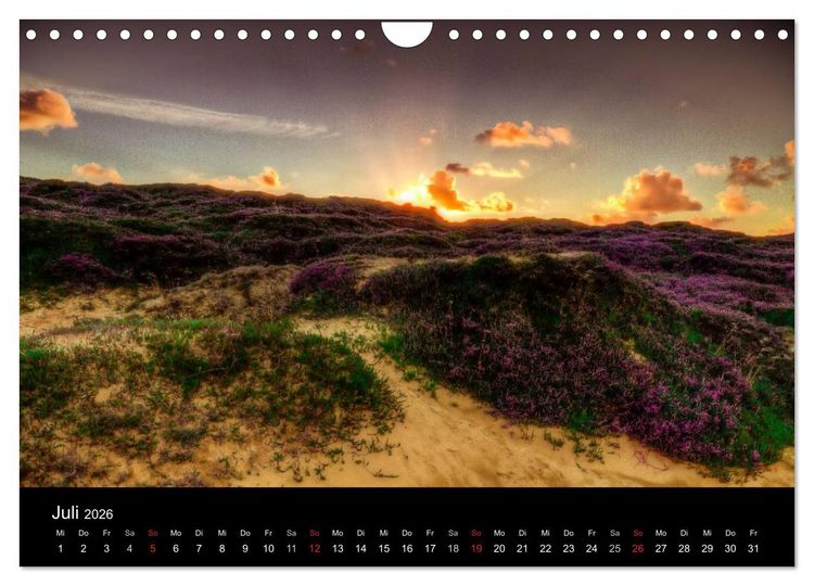 Produktbild: Sylt Morsumer Kliffabende Fotografien von Tobias Thiele (Wandkalender 2026 DIN A4 quer), CALVENDO Monatskalender