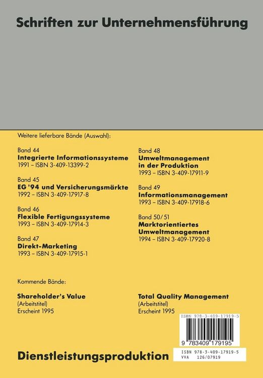 Produktbild: Dienstleistungsproduktion